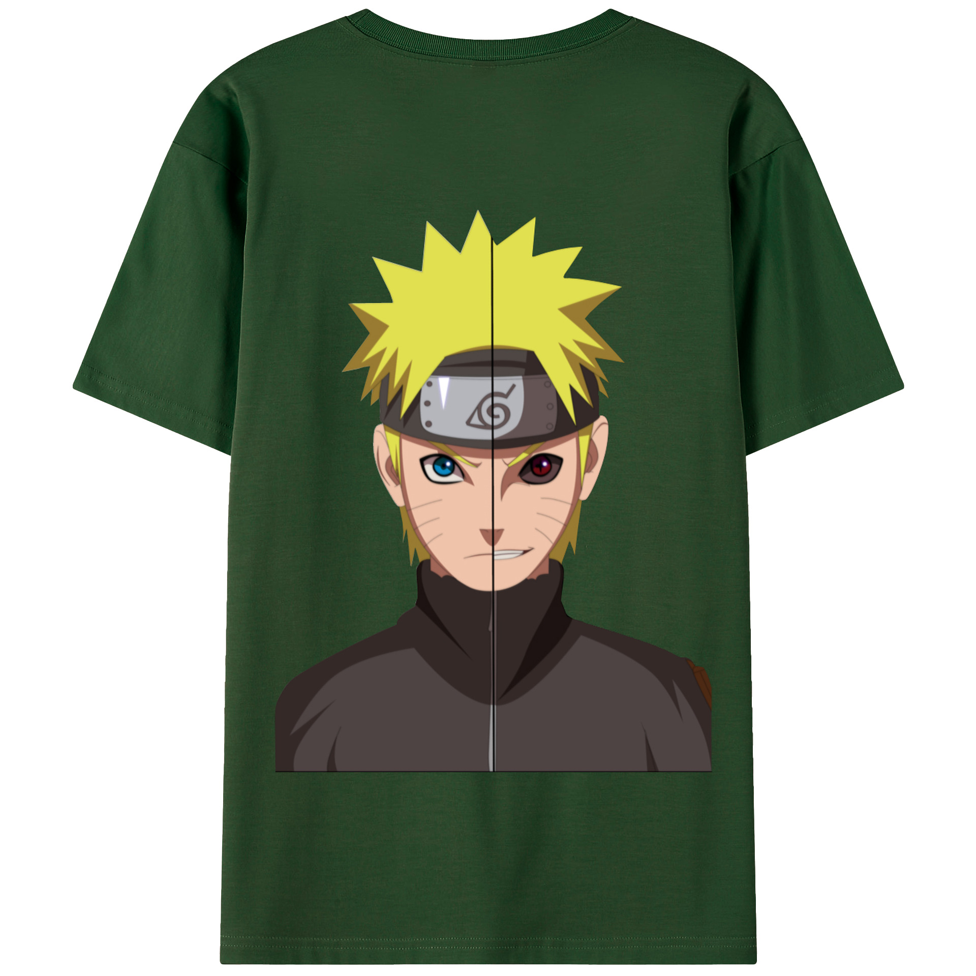（画像用） NARUTO -ナルト- うずまき ナルト Uzumaki Naruto 綿100％半袖Tシャツ（背面プリント）
